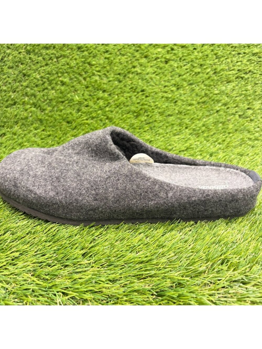 Allbirds Wool Slippers Mens Size 12 Gray Black Casual Comfort Slip-On Mule Shoes